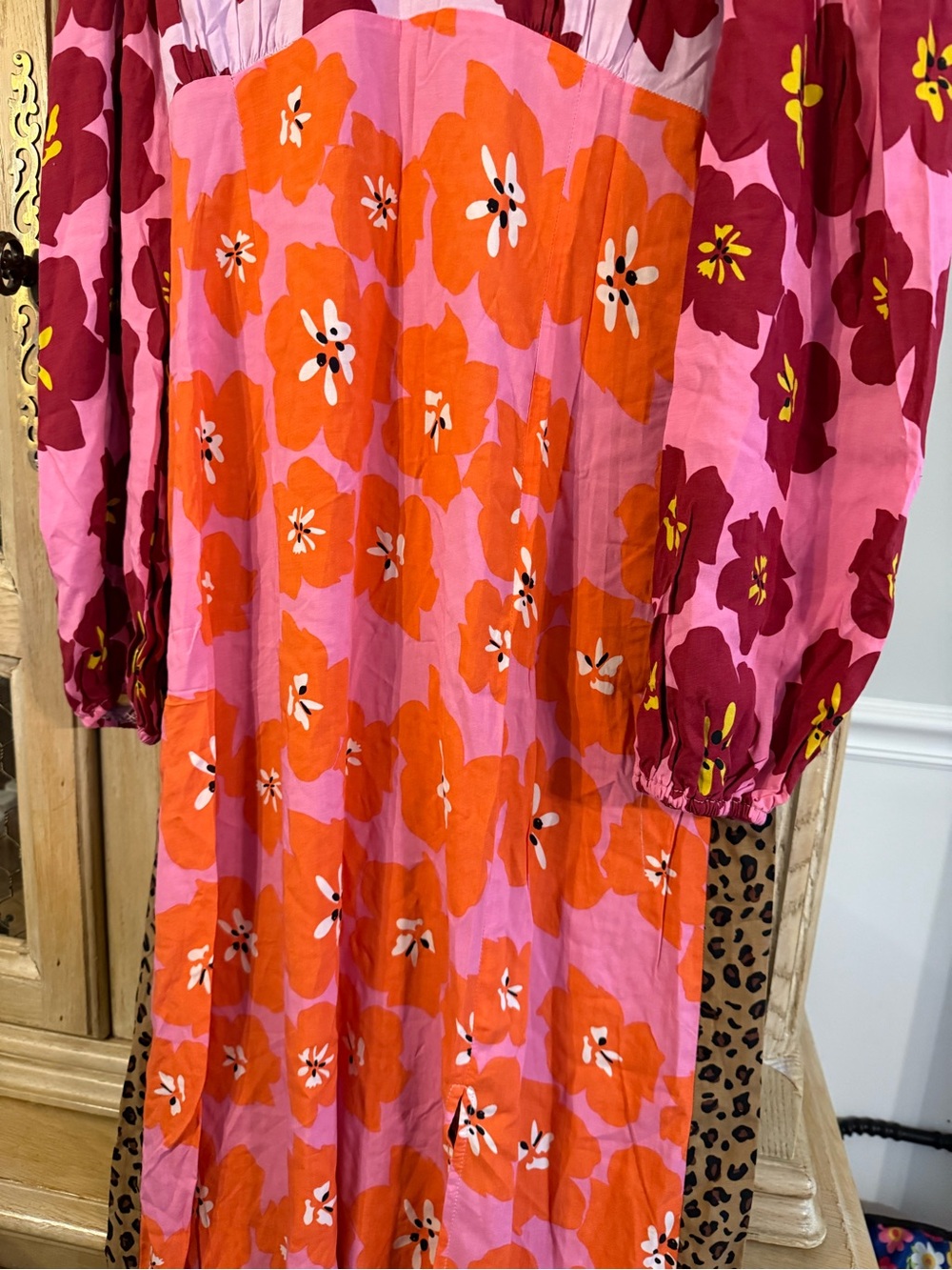 Never Fully Dressed Pink and Orange Floral Maxi Dress (Msrp 200+) - Picture 4 of 7
